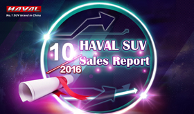 Haval Brand Sales Report in Oct. 2016 in China